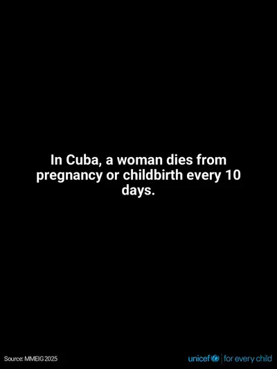 Maternal mortality tile for Cuba, Text only · English