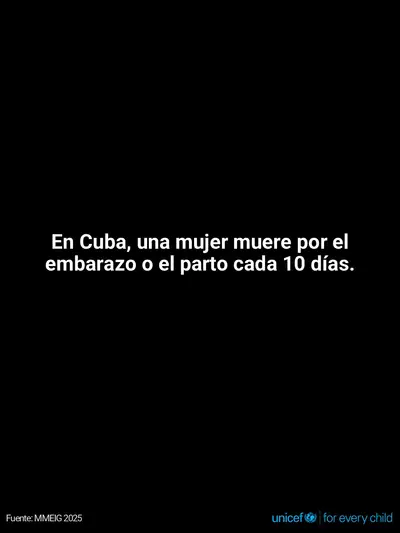 Maternal mortality tile for Cuba, Text only · Spanish