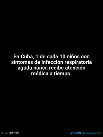 Childhood pneumonia tile for Cuba, Text only · Spanish