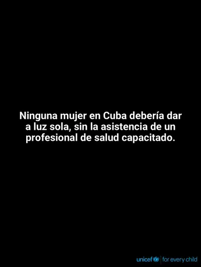Skilled birth attendance tile for Cuba, Text only · Spanish