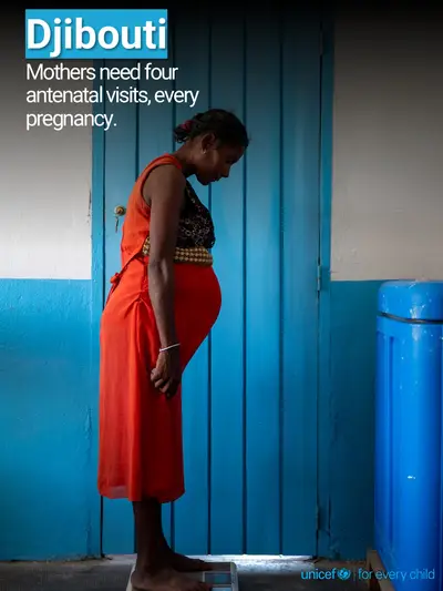 Antenatal care tile for Djibouti, Photo · English