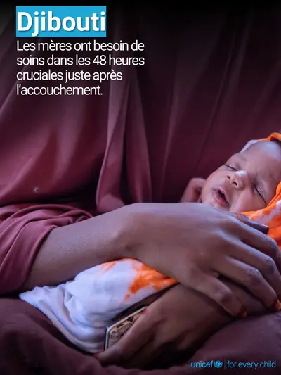 Postnatal care tile for Djibouti, Photo · French