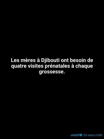 Antenatal care tile for Djibouti, Text only · French