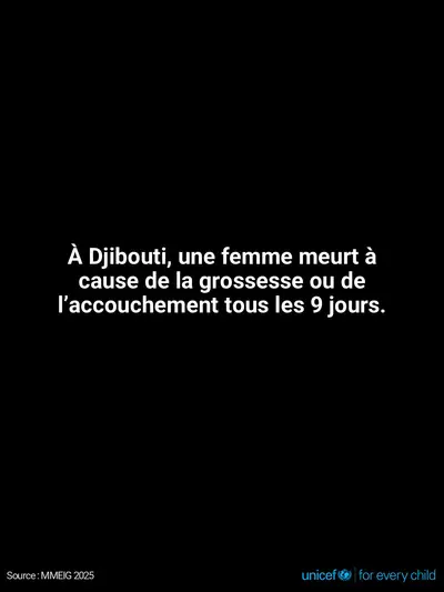Maternal mortality tile for Djibouti, Text only · French