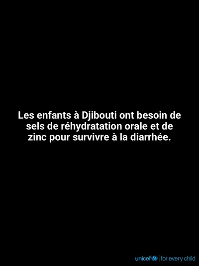 Oral rehydration salts tile for Djibouti, Text only · French