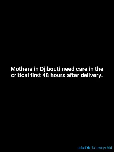 Postnatal care tile for Djibouti, Text only · English