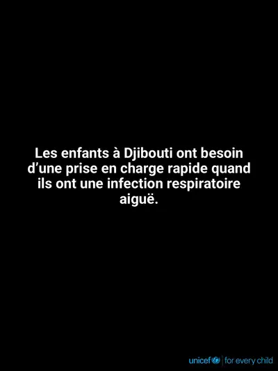 Childhood pneumonia tile for Djibouti, Text only · French