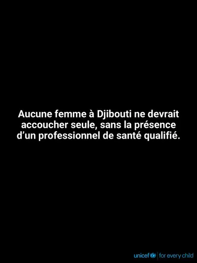 Skilled birth attendance tile for Djibouti, Text only · French