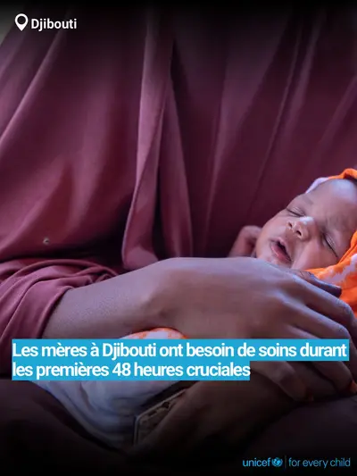 Postnatal care tile for Djibouti, Bold number · French