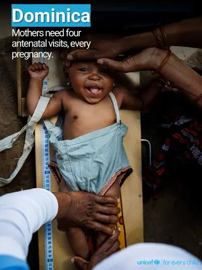 Antenatal care tile for Dominica, Photo · English