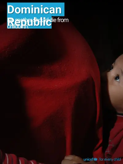 Maternal mortality tile for Dominican Republic, Photo · English