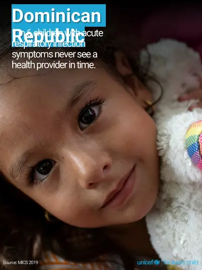 Childhood pneumonia tile for Dominican Republic, Photo · English