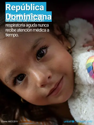 Childhood pneumonia tile for Dominican Republic, Photo · Spanish