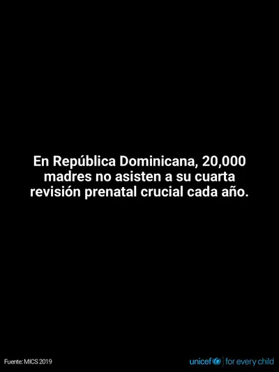 Antenatal care tile for Dominican Republic, Text only · Spanish