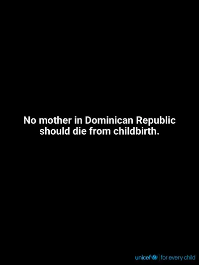Maternal mortality tile for Dominican Republic, Text only · English