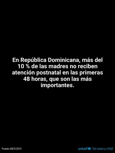 Postnatal care tile for Dominican Republic, Text only · Spanish