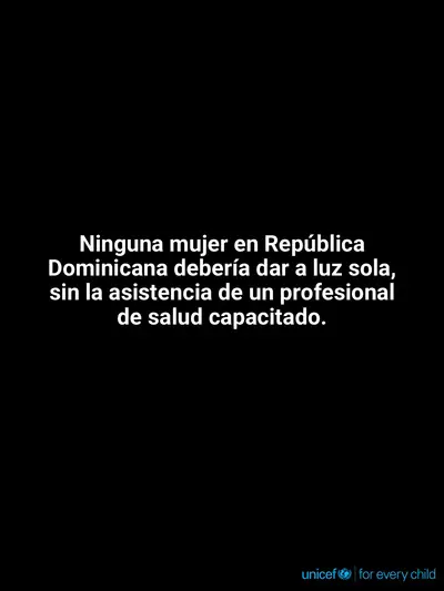 Skilled birth attendance tile for Dominican Republic, Text only · Spanish