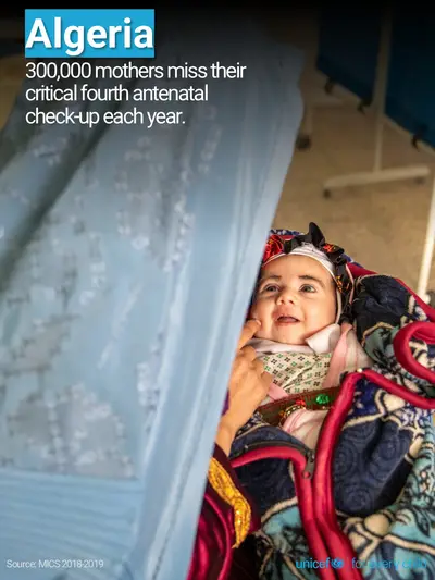 Antenatal care tile for Algeria, Photo · English