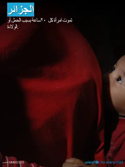 Maternal mortality tile for Algeria, Photo · Arabic