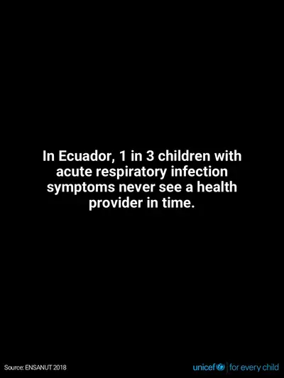Childhood pneumonia tile for Ecuador, Text only · English