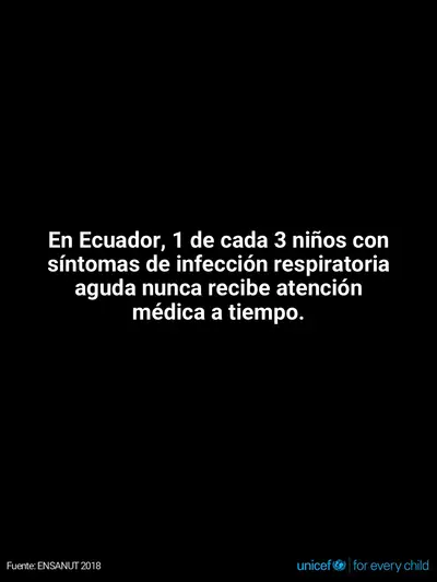 Childhood pneumonia tile for Ecuador, Text only · Spanish