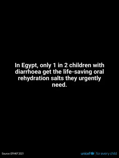 Oral rehydration salts tile for Egypt, Text only · English