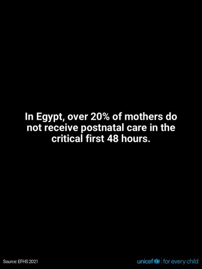 Postnatal care tile for Egypt, Text only · English