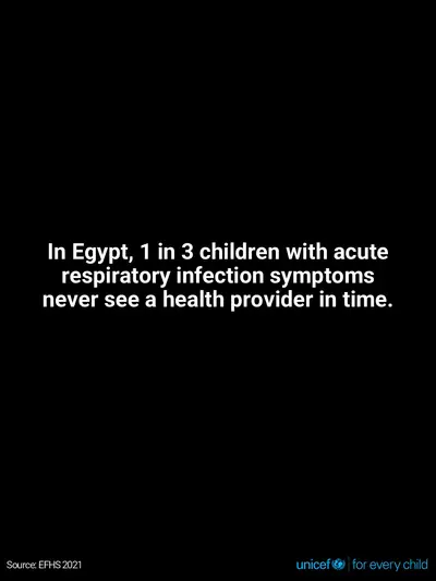 Childhood pneumonia tile for Egypt, Text only · English