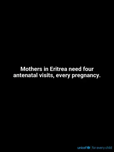 Antenatal care tile for Eritrea, Text only · English