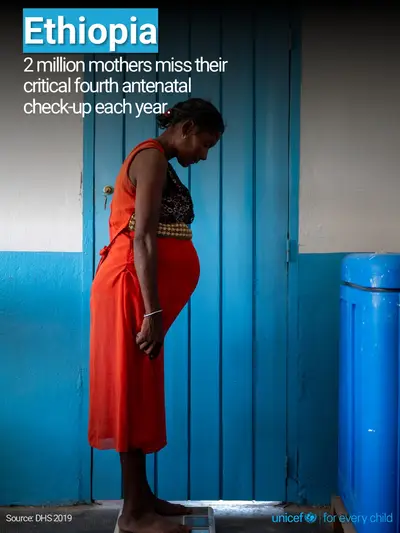 Antenatal care tile for Ethiopia, Photo · English