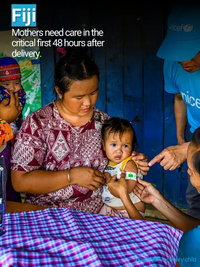 Postnatal care tile for Fiji, Photo · English