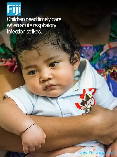 Childhood pneumonia tile for Fiji, Photo · English