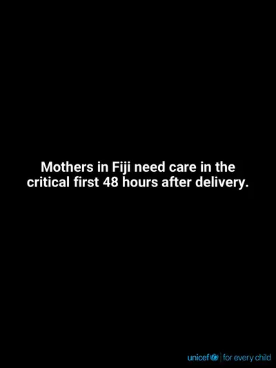 Postnatal care tile for Fiji, Text only · English