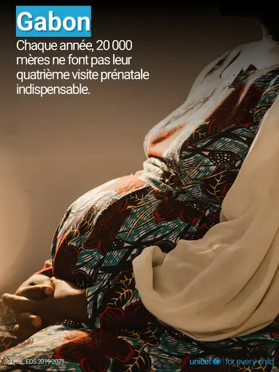 Antenatal care tile for Gabon, Photo · French