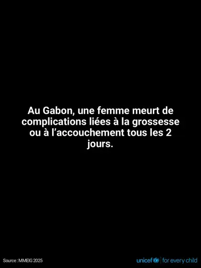 Maternal mortality tile for Gabon, Text only · French