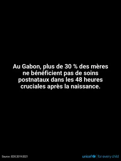Postnatal care tile for Gabon, Text only · French