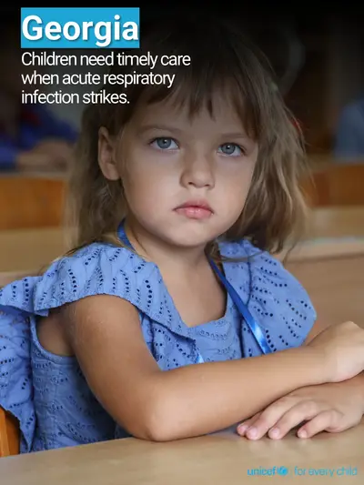 Childhood pneumonia tile for Georgia, Photo · English