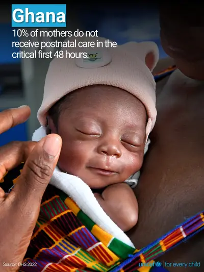 Postnatal care tile for Ghana, Photo · English