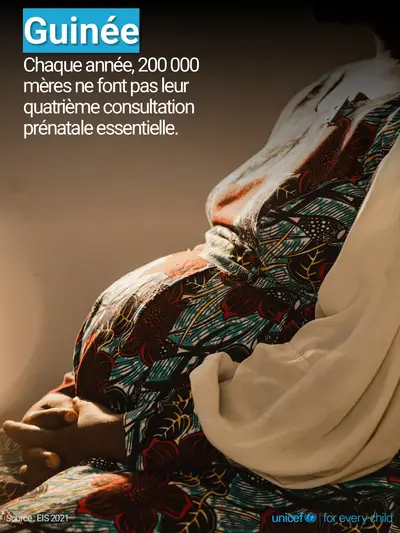 Antenatal care tile for Guinea, Photo · French