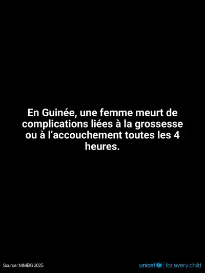 Maternal mortality tile for Guinea, Text only · French