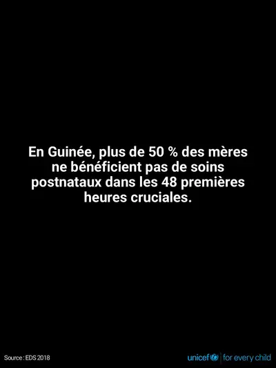 Postnatal care tile for Guinea, Text only · French