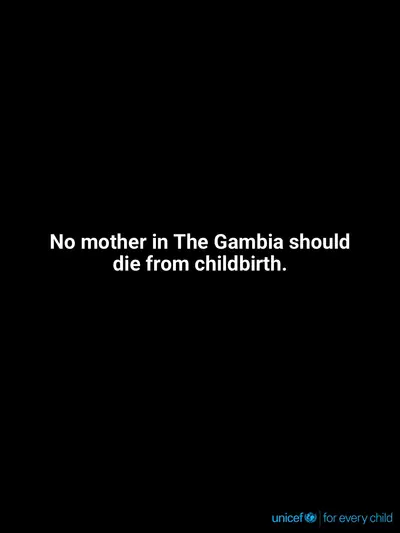 Maternal mortality tile for Gambia, Text only · English