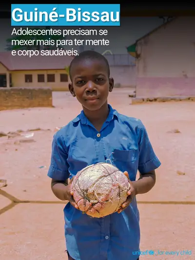 Adolescent physical activity tile for Guinea-Bissau, Photo · Portuguese
