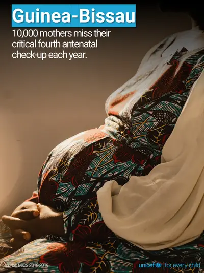 Antenatal care tile for Guinea-Bissau, Photo · English