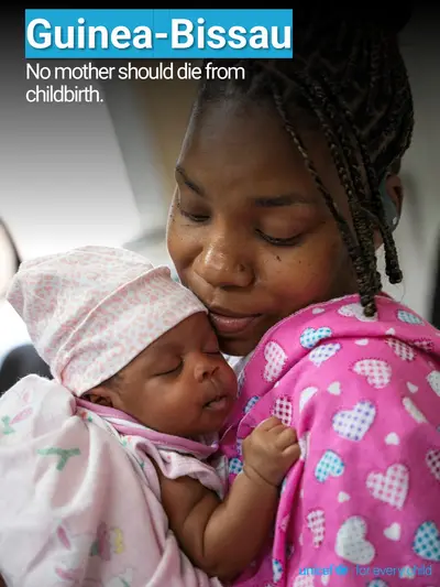 Maternal mortality tile for Guinea-Bissau, Photo · English