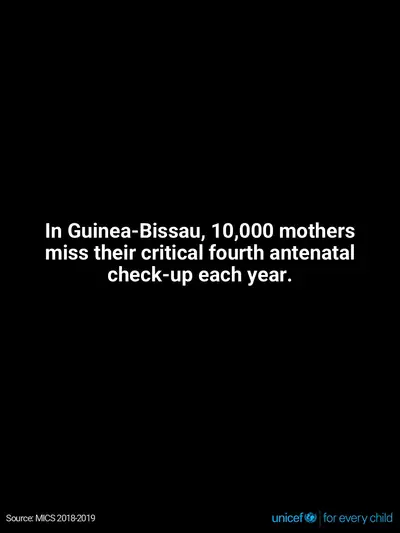 Antenatal care tile for Guinea-Bissau, Text only · English