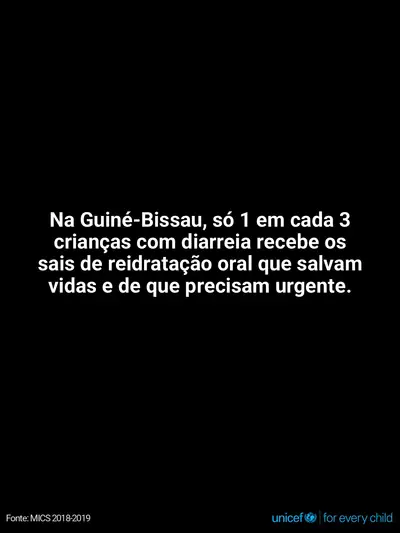 Oral rehydration salts tile for Guinea-Bissau, Text only · Portuguese