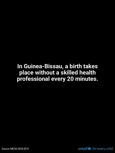 Skilled birth attendance tile for Guinea-Bissau, Text only · English