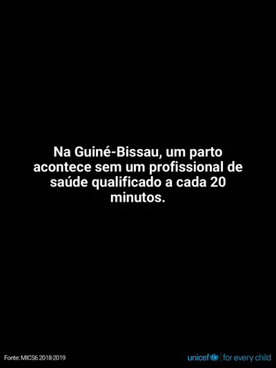 Skilled birth attendance tile for Guinea-Bissau, Text only · Portuguese