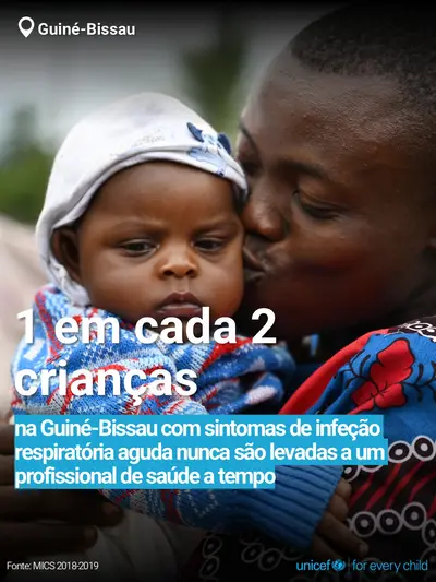 Childhood pneumonia tile for Guinea-Bissau, Bold number · Portuguese